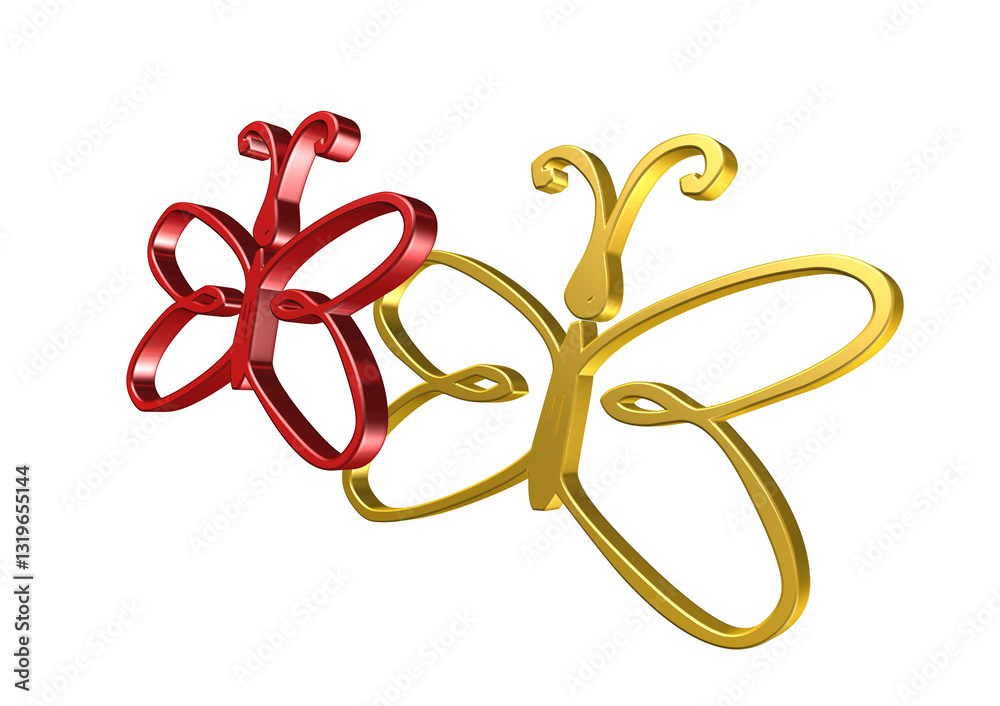 motyl, owad, rysunek, ilustracja, 3d, symbol, projekt
