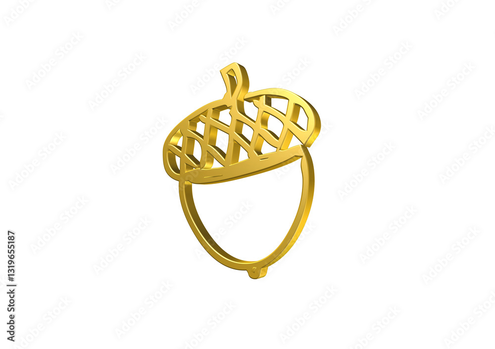 żołądź, rysunek, ilustracja, 3d, symbol, projekt