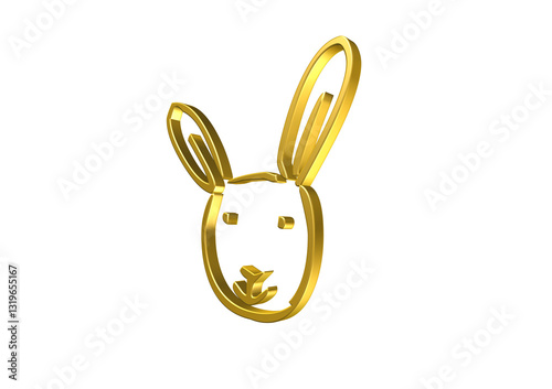 Obraz na płótnie króliczek, zajączek, rysunek, ilustracja, 3d, symbol, projekt w salonie