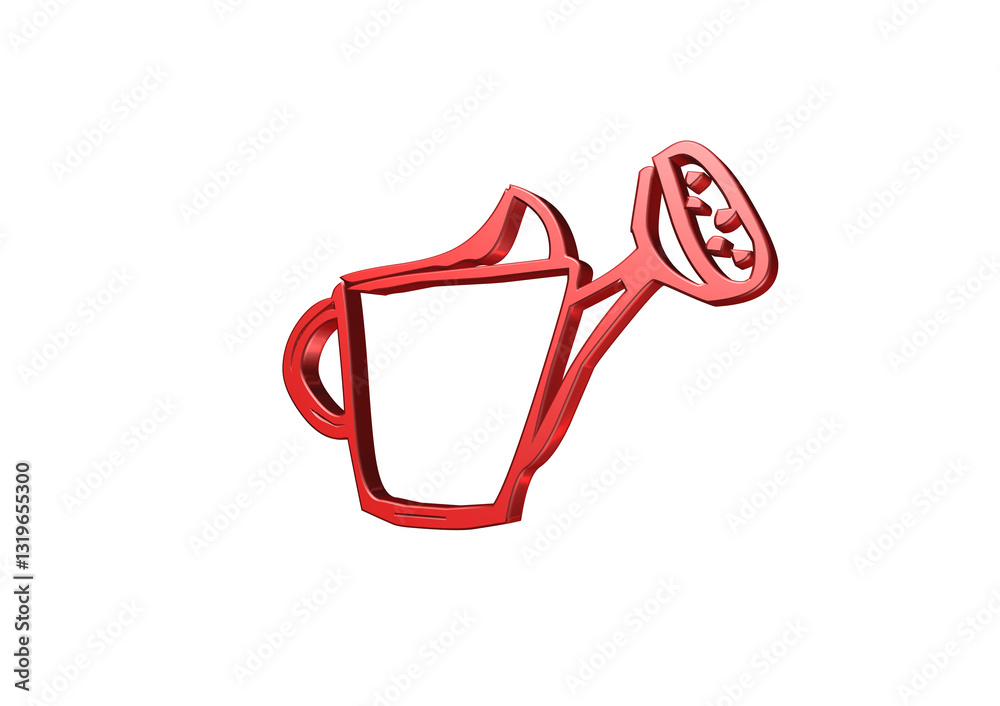 konewka, rysunek, ilustracja, 3d, symbol, projekt