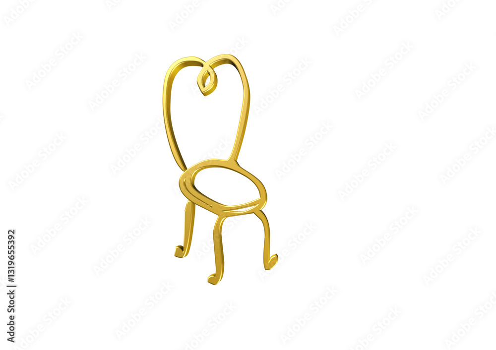 krzesło, siedzenie, rysunek, ilustracja, 3d, symbol, projekt