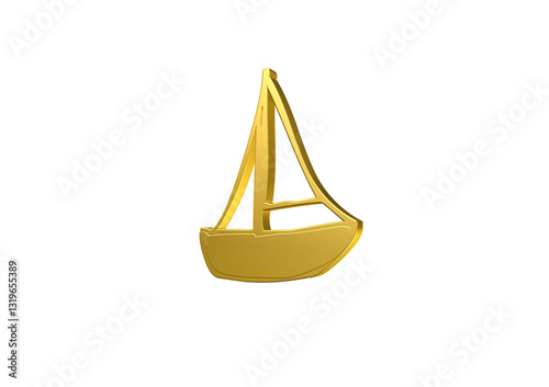 Obraz na płótnie żaglówka, rysunek, ilustracja, 3d, symbol, projekt w salonie