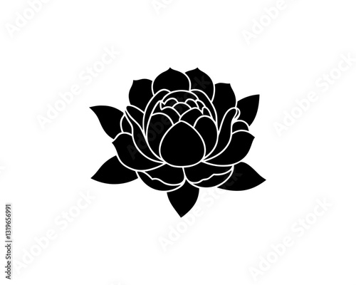 creative details peony icon Vector Illustration