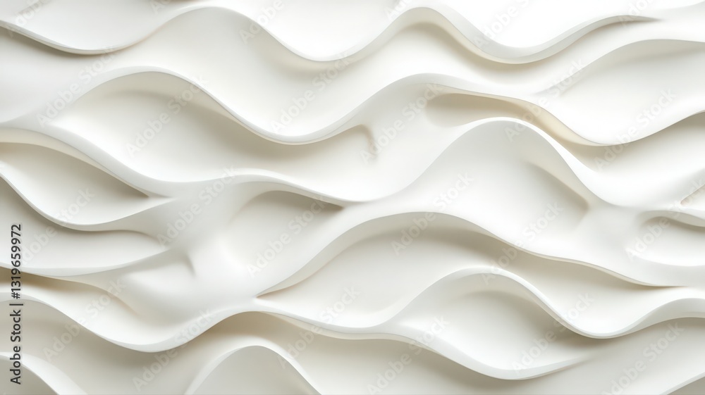 Obraz premium Abstract White Wavy Texture Background
