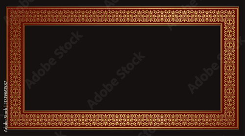 gold carved ornament frame, beautiful decoration design