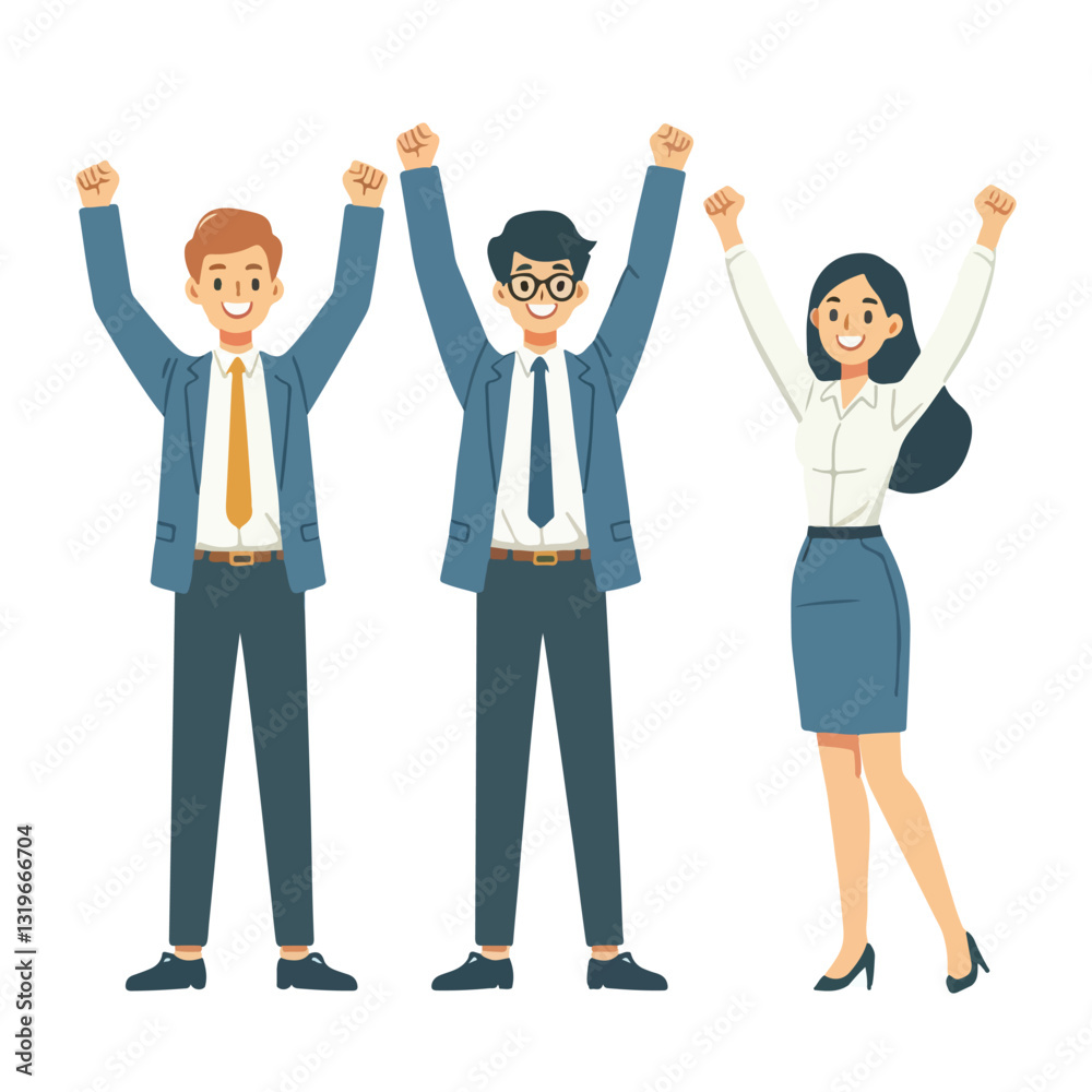 vector businessman and secretary