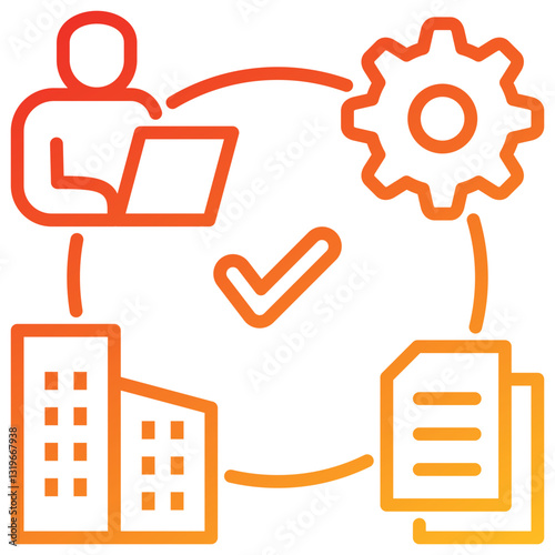 Onboarding Line Gradient Icon