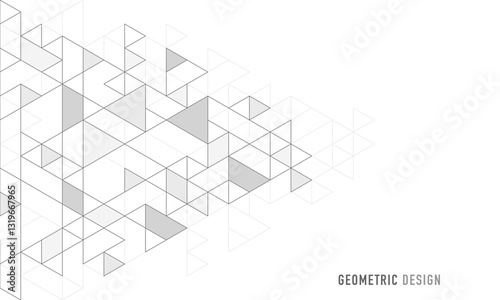Abstract vector background with a geometric pattern of triangle shapes. Graphic design element 