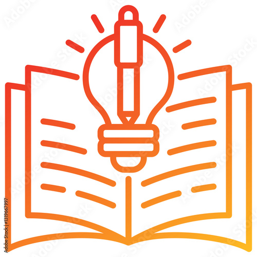 Learning Line Gradient Icon