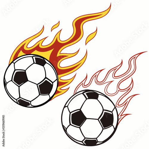 soccer ball in fire
