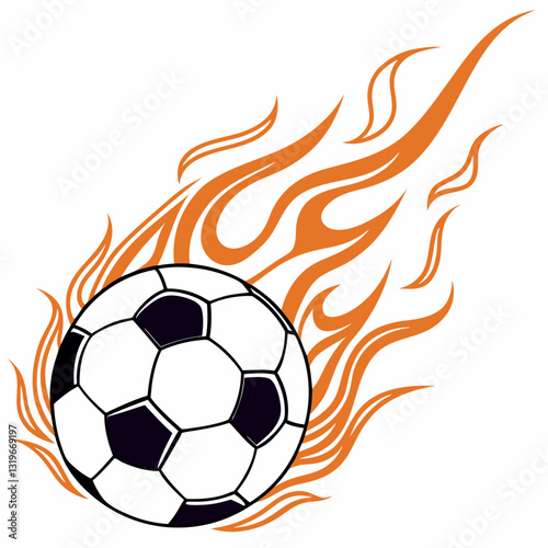 soccer ball in fire