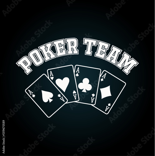 Poker Team Pokern Logo Spiel Las Vegas Karten