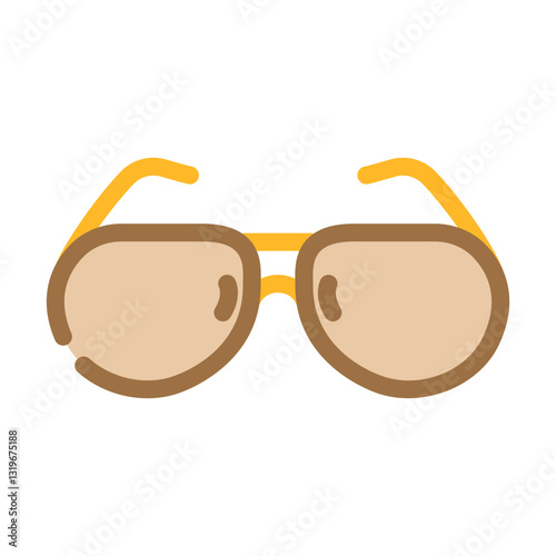 retro sunglasses thrift driven fashion color icon vector illustration