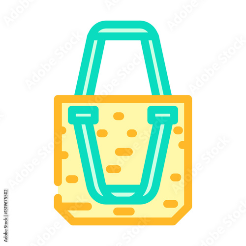 thrift shop bag driven fashion color icon vector illustration