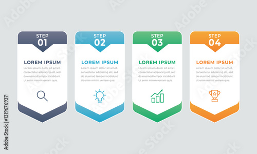 4 Step Process Infographic