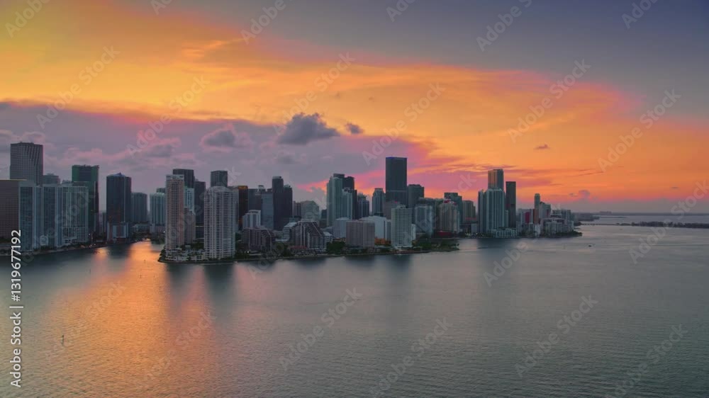 4K resolution Aerial view city building with Internet wireless Connection Technology.