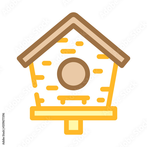 birdhouse multi species home color icon vector illustration