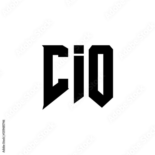 CIO letter logo design for technology company. CIO logo design black and white color combination. CIO logo, CIO vector, CIO design, CIO icon, CIO alphabet. CIO typography logo design.