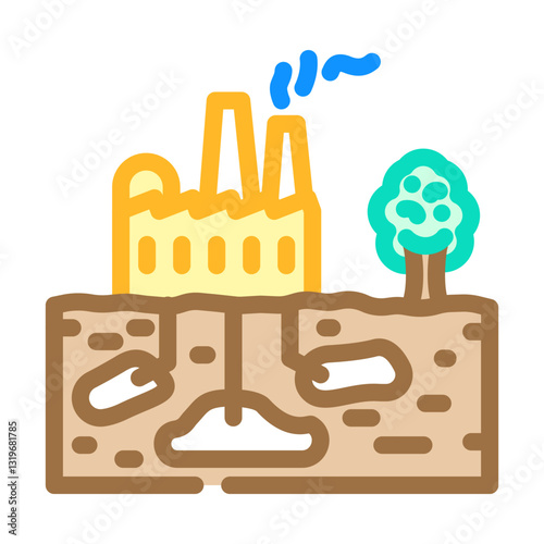 sequestration carbon color icon vector illustration