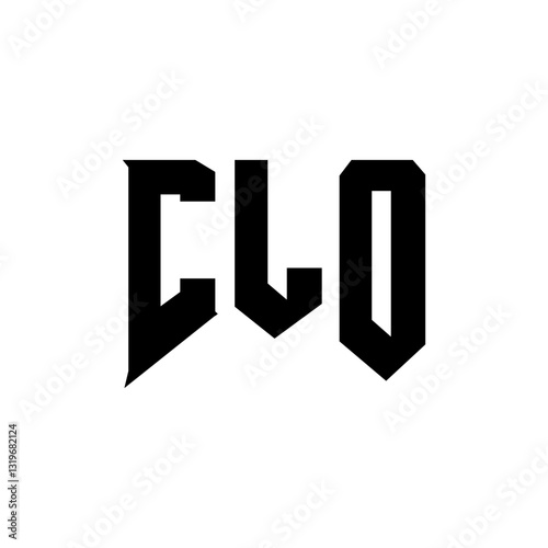 CLO letter logo design for technology company. CLO logo design black and white color combination. CLO logo, CLO vector, CLO design, CLO icon, CLO alphabet. CLO typography logo design.
