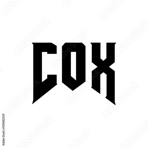 COX letter logo design for technology company. COX logo design black and white color combination. COX logo, COX vector, COX design, COX icon, COX alphabet. COX typography logo design.