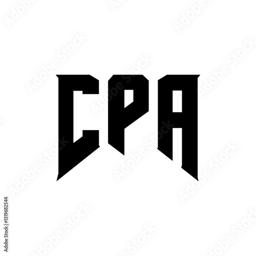 CPA letter logo design for technology company. CPA logo design black and white color combination. CPA logo, CPA vector, CPA design, CPA icon, CPA alphabet. CPA typography logo design.