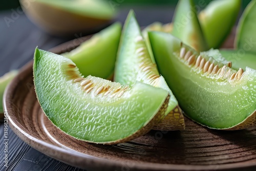 Obraz na płótnie testy sweet honeydew melon slices