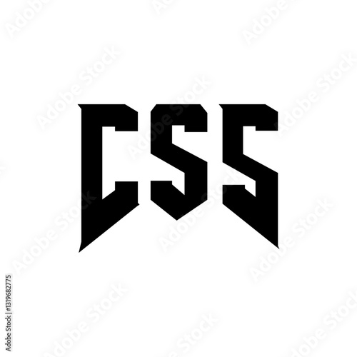 CSS letter logo design for technology company. CSS logo design black and white color combination. CSS logo, CSS vector, CSS design, CSS icon, CSS alphabet. CSS typography logo design.