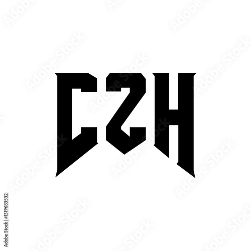 Wallpaper Mural CZH letter logo design for technology company. CZH logo design black and white color combination. CZH logo, CZH vector, CZH design, CZH icon, CZH alphabet. CZH typography logo design. Torontodigital.ca