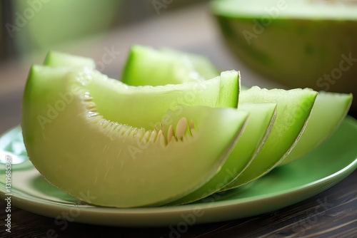 Obraz na płótnie testy sweet honeydew melon slices