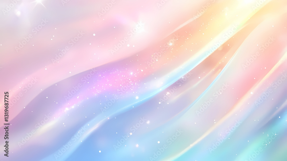 Minimalist background with a subtle holographic sheen in soft iridescent tones, creating an elegant design with ample negative space for a modern, airy feel. Holographic Sheen. Illustration Minimalist background with a subtle holographic sheen in soft iridescent tones, creating an elegant design with ample negative space for a modern, airy feel. Holographic Sheen. Illustration