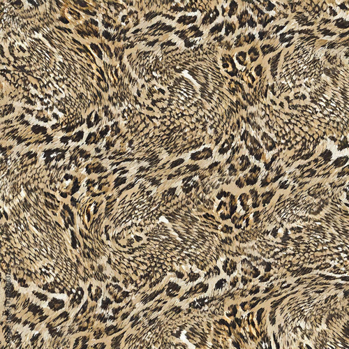 Seamless patterned texture of animal skin, animal print.