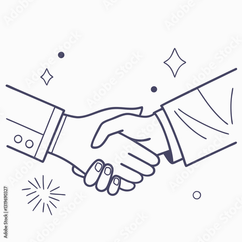 handshake vector illustration