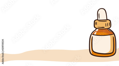  Essential oil dropper bottle with a lot of copy space