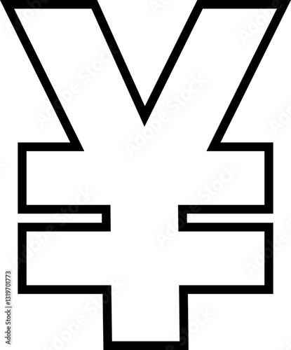 Yen or Yuan currency sign symbol. China and Japan money line icon vector. Currency exchange concept.