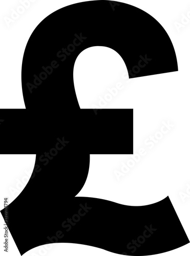 Pound currency sign symbol. Pound UK England money flat icon vector. Currency exchange concept.