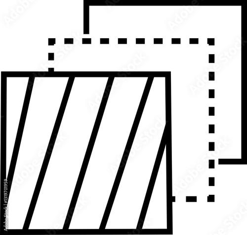 Insulation material icon. house multi layer wall Insulation vector symbol in black filled and outlined style.
