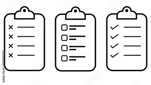 Checklist clipboard icons vector eps10.