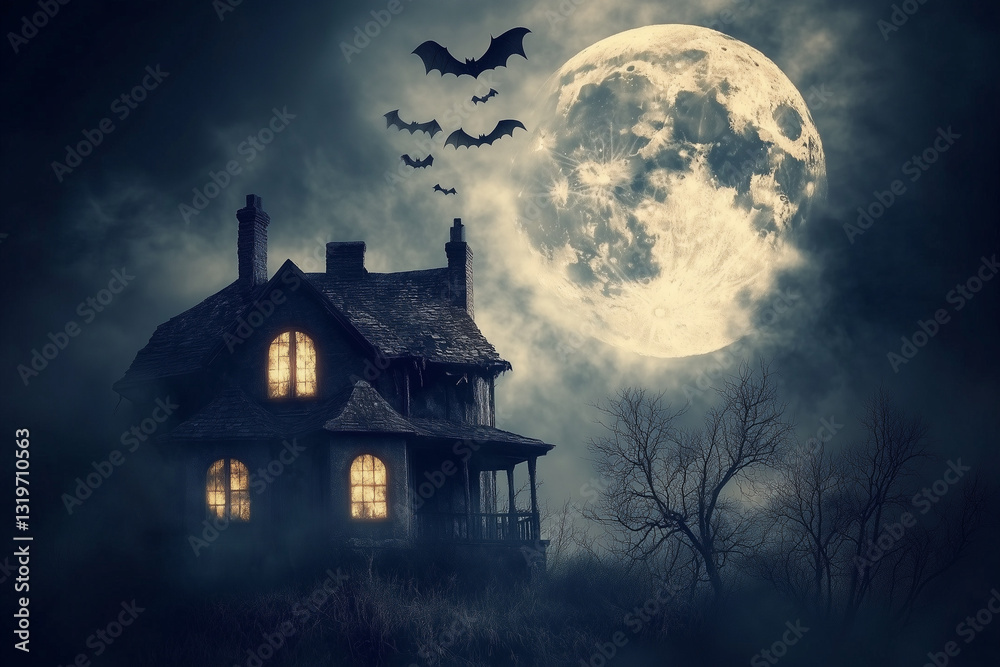 halloween background with haunted house halloween background with haunted house