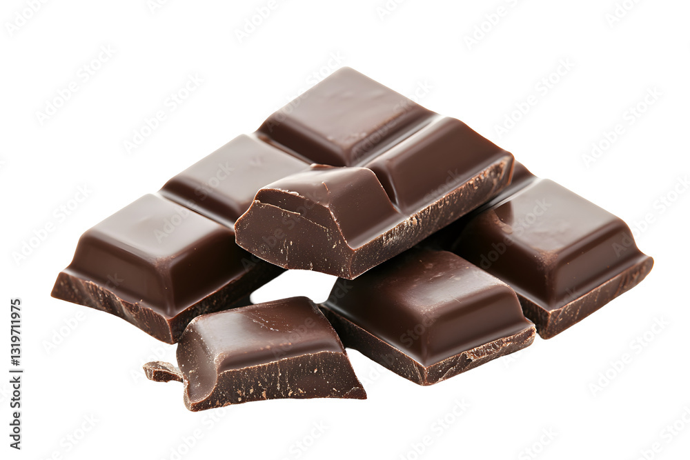Chocolate bars on white or transparent background Chocolate bars on white or transparent background