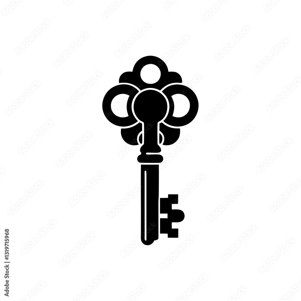 creative details key icon vector Illustration creative details key icon vector Illustration