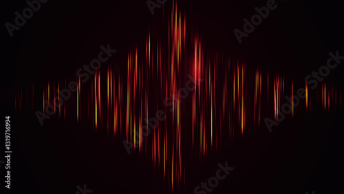 Abstract digital sound wave. Equalizer, wave on black background. Digital sound wave, diagram - 3d vector illustration.