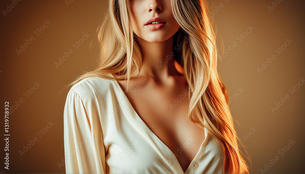 Naklejka premium Elegant Portrait of a Woman