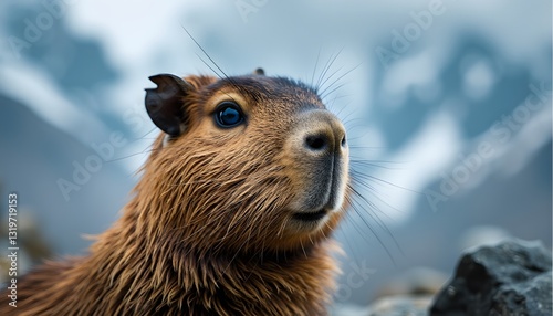 Capybara Portrait  Close up of a Wild Rodent