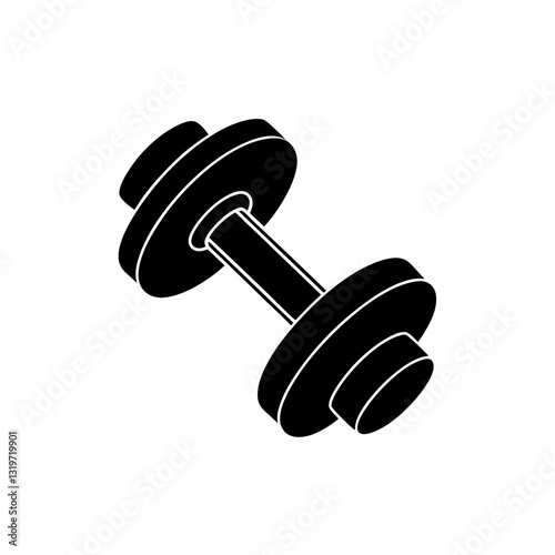 creative details barbells icon vector Illustration