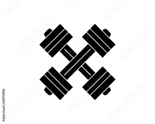 creative details barbells icon vector Illustration
