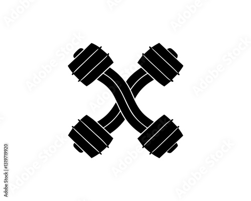 creative details barbells icon vector Illustration