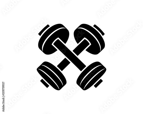 creative details barbells icon vector Illustration