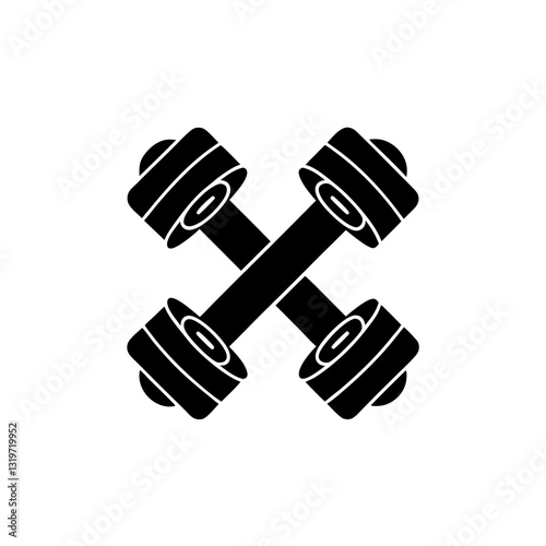 creative details barbells icon vector Illustration
