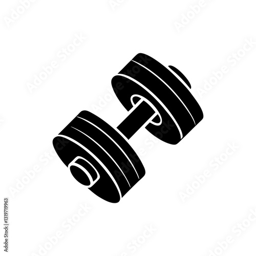 creative details barbells icon vector Illustration